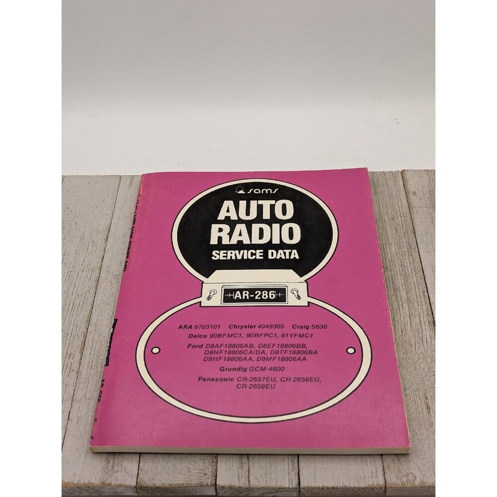 Original Sams Auto Radio Service Data Book AR-286
